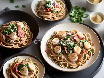 Linguini with Bacon and Scallops