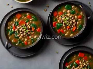 Loaded Black-Eyed Peas, Spinach, and Vegetable Soup