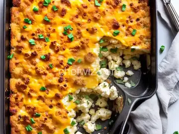 Loaded Cauliflower Breakfast Bake