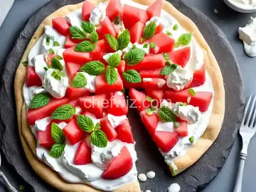 Loaded Yogurt Watermelon Pizza