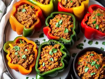 Low Carb Turkey-Stuffed Peppers