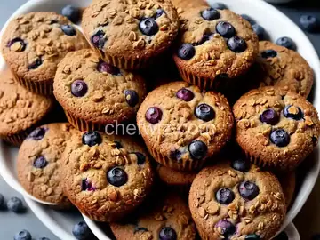 Low-Fat Blueberry Bran Muffins