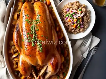 Ma Lipo's Apricot-Glazed Turkey with Roasted Onion and Shallot Gravy
