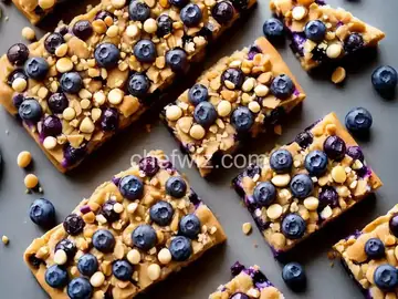 Macadamia Nut Brittle with Blueberries