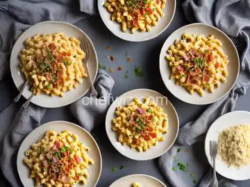 Macaroni and Cheese with Caramelized Onions and Bacon