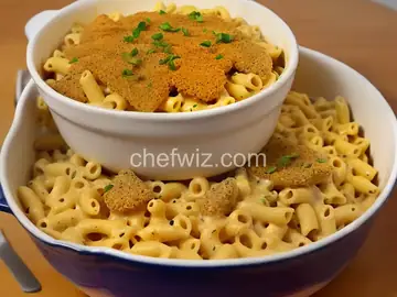 Macaroni with chicken strips n cheese#Theme Challenge