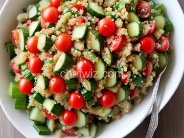 Make-Ahead Quinoa Salad With Cucumber, Tomato, and Herbs Recipe