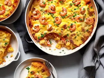Make-Ahead Shrimp and Cheese Brunch Casserole