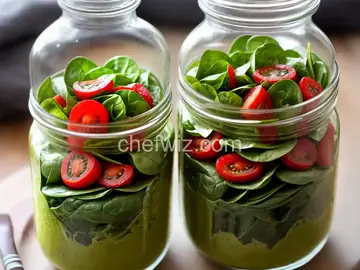 Make-Ahead Spinach Salad in a Jar