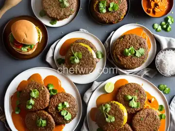 Malaysian Indian Curry-Spiced Beef Burgers