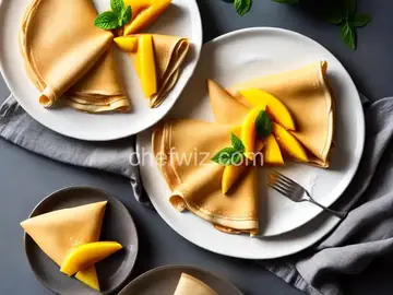 Mango Crepes a la Mode