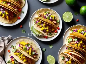 Mango-Lime Shredded Chicken Tacos