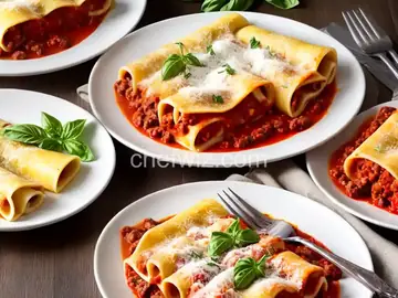 Manicotti bolognese