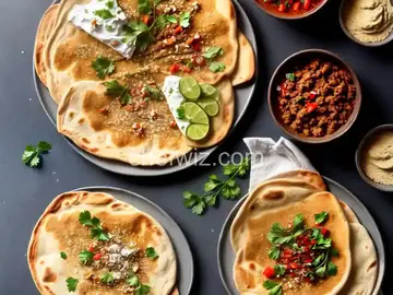 Manoushe (??????) - Lebanese Flatbread with Toppings