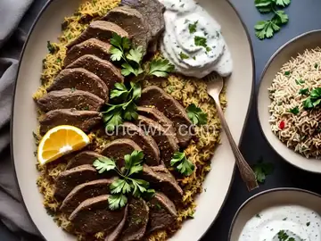 Mansaf (Palestinian Spiced Lamb With Rice and Yogurt Sauce)