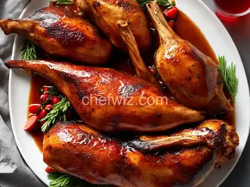 Maple Bourbon Brined Turkey Legs