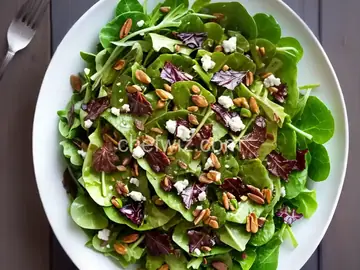 Maple-Dijon Brussels Leaf Salad