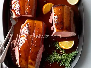 Maple Orange Bourbon Glazed Ham