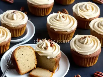 Maple-Pecan Mini Pound Cakes with Maple Cream Cheese Frosting