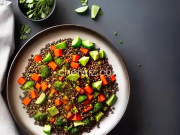 Marinated Lentils With Crunchy Vegetables