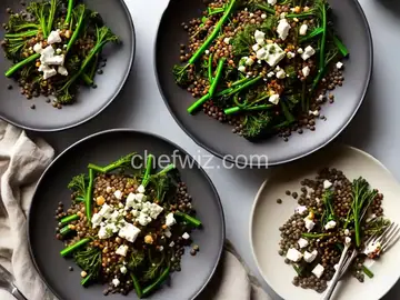 Marinated Lentils With Lemony Broccolini and Feta