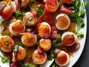 Marinated Scallops Wrapped in Bacon