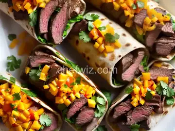 Marinated Skirt Steak Burritos