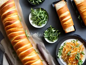 Marmalade Ham, Cheese, and Arugula Baguette