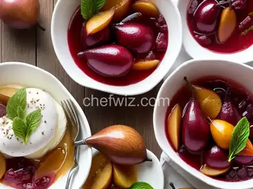 Marsala-Poached Pears