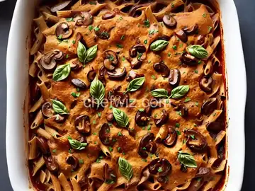 Marsala and Mushroom Pasta Bake