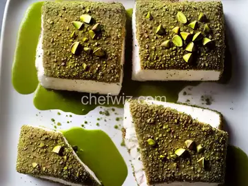Matcha & Pistachio-Crusted Halibut