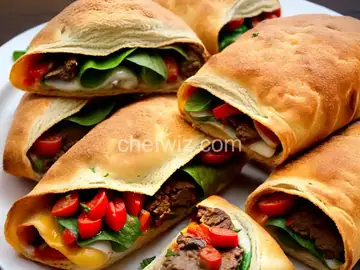 Meat and Veggie Stromboli