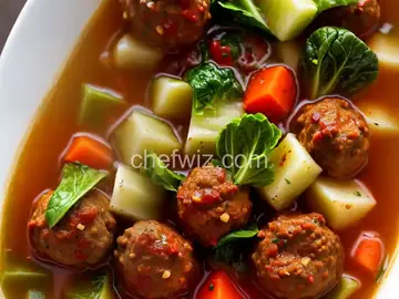 Meatball, Bean and Escarole Soup