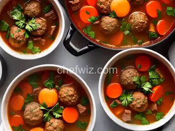Meatball Soup With Beef Stew Vibes