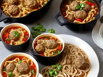 Meatballs and Noodle Soup (Almondigas)