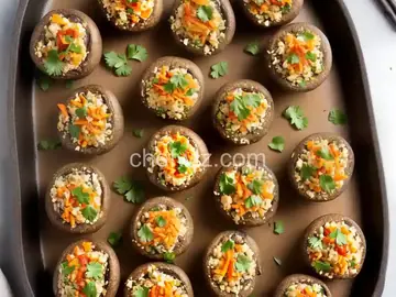 Meatless Stuffed Mushrooms