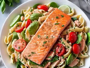 Mediterranean Salmon Pasta Salad