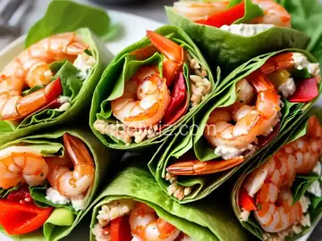 Mediterranean Shrimp Wraps