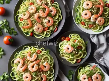 Mediterranean Zoodles with Shrimp