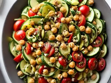 Mediterranean Zucchini and Chickpea Salad