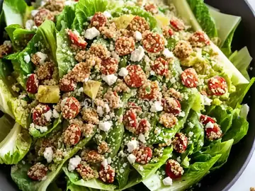 Mega Crunchy Romaine Salad with Quinoa