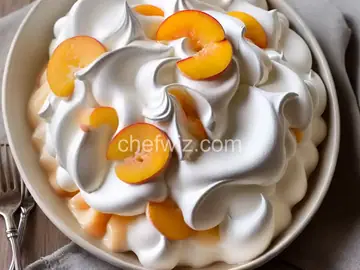 Meringue Clouds with Peach Curd