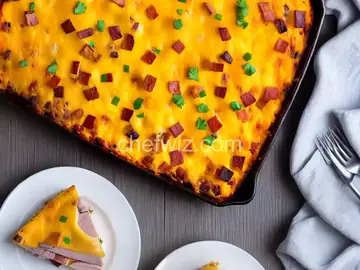 Mexican Ham and Cheese Breakfast Casserole