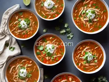 Mexican Shredded Chicken Soup