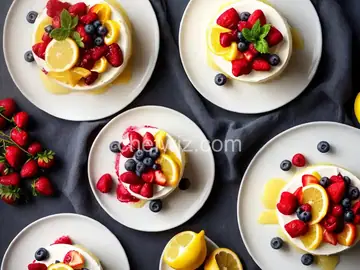 Meyer Lemon Semifreddo with Summer Berries