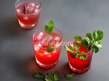 Mezcal Cocktail with Hibiscus and Cilantro