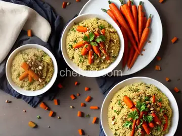 Millet Couscous with Roasted Carrots