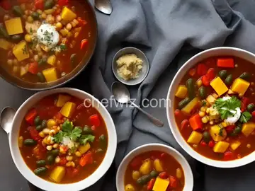 Minestrone Soup with Acorn Squash