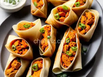 Mini Buffalo Chicken Egg Rolls