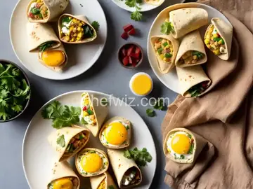 Mini Egg and Cheese Breakfast Burritos